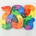 thumbnail image 1 of 26pcs Alphabet Wooden Puzzle Jigsaw Kids Number Block Preschool Snake Toy, 1 of 5