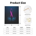 thumbnail image 2 of KLL Two Human Hands are Holds Ribbon Awareness Print Canvas Wall Art, Canvas Painting Prints Canvas Art Wall Decor Home Decoration for Living Room Bedroom Office, 2 of 6