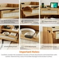 thumbnail image 4 of Studyset Rattan Nightstand, Bedside Table, Night Stand with Type-C Charging Station, Suitable for Bedroom, Office, or Living Room as a End Table, Side Tables, 4 of 9