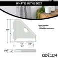 thumbnail image 5 of Questech Decor Shower Shelf, 5" Geo Lugged Footrest, Gray Matte, 5 of 8