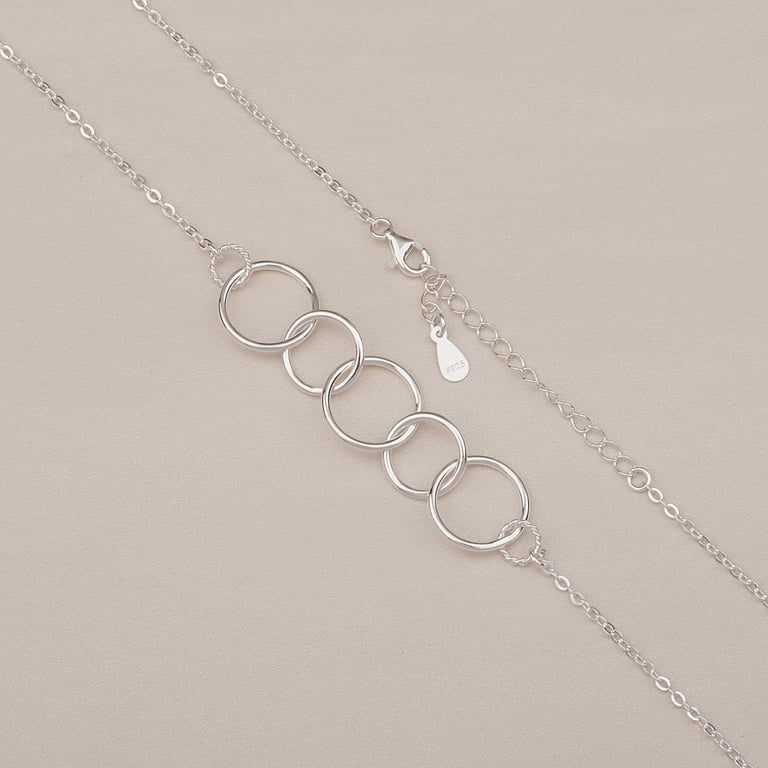 Sterling Silver Chain Link Necklace with Names