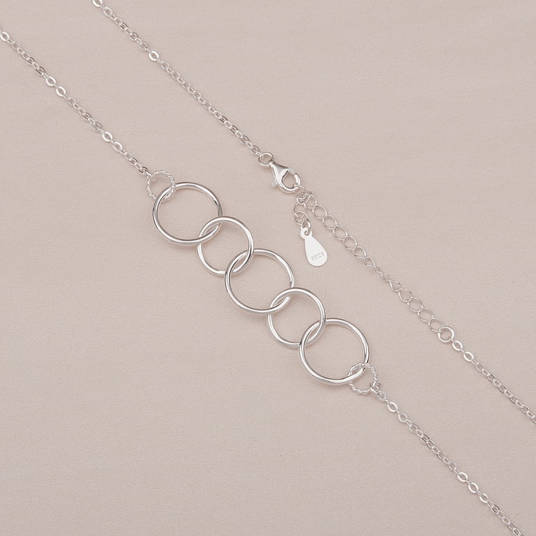 IEFLIFE 30th 40th 50th 60th Birthday Necklace For Women - Sterling Silver Circle Pendant Jewelry Gift | Meaningful Present For Her
