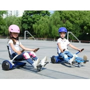 HoverTech All In One Hover Cart Attachment For Hover board - Transform your Hover board into a Go Kart with Hovercart – Blue