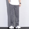 thumbnail image 2 of Kureaily Men's Lessel Wide Leg Pants Youth Large Size Loose Straight Leg Pants Korean Version Of The Trend Casual Pants, 2 of 6