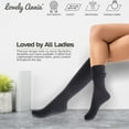 thumbnail image 5 of Lovely Annie Big Girl's & Women's 1 Pairs Knee High Wool Socks | Comfy, Cozy and Fancy Leg Warmer Stockings AFS05 Size L/XL(Black), 5 of 7
