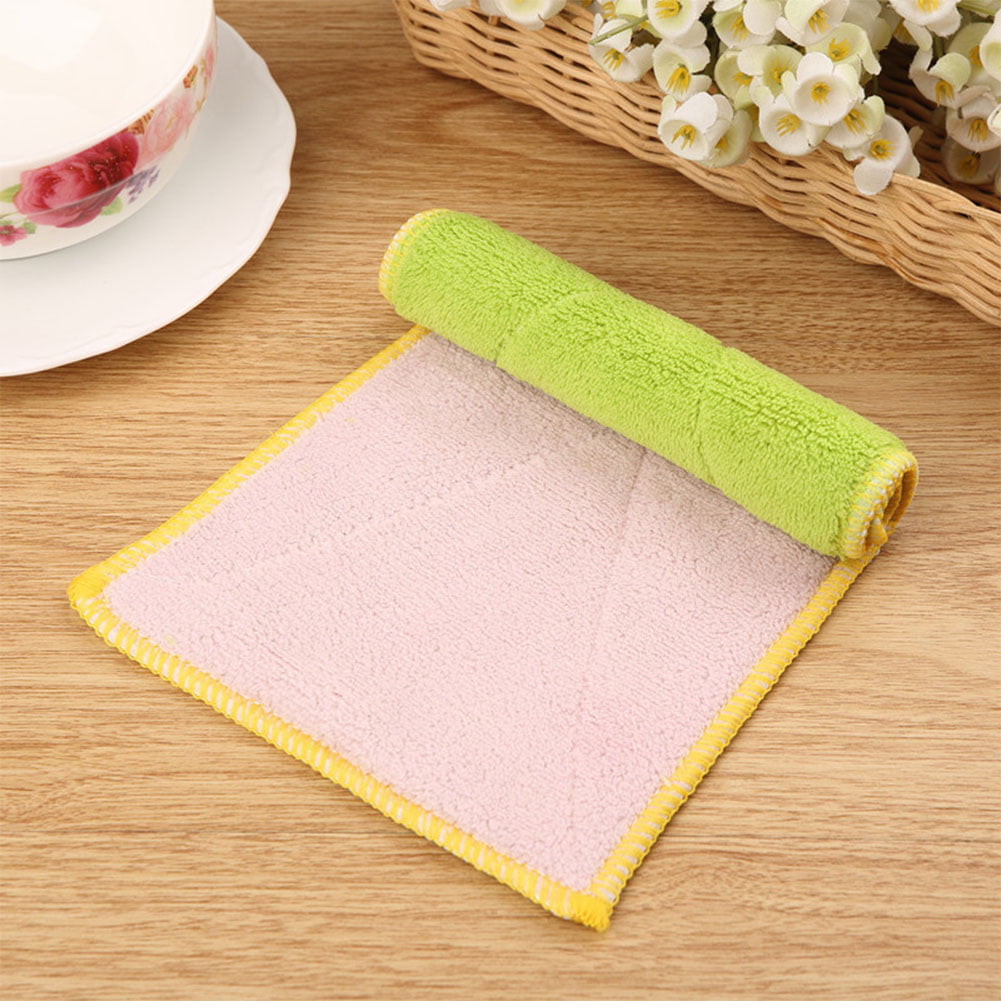 1PC Household Cleaning Cloth Soft Microfiber Wipe Table Kitchen ...
