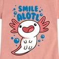 thumbnail image 3 of Instant Message - Smile Alotl - Toddler And Youth Girls Short Sleeve Graphic T-Shirt, 3 of 6