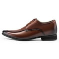 thumbnail image 3 of CMR CHAMARIPA Hidden Heel Shoes Mens - Raised Heel Shoes - Brown Men's Derby Dress Shoes 7 CM / 2.76 Inches, 3 of 5