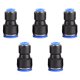 thumbnail image 2 of 50Pcs Pipe Connector 2‑Way PU Air Tube Quick Connectors Push in Hose Fitting PG16‑8, 2 of 5