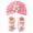 Pink, variant on Daznico Baby Wheat Print Hat and Socks Set 2 Piece Floral Cute Adorable Sock Gift Set