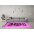 thumbnail image 3 of Ahgly Company Indoor Round Oriental Pink Industrial Area Rugs, 4' Round, 3 of 4
