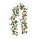 thumbnail image 1 of Guirnalda de eucalipto artificial con flores, guirnalda de vegetación floral sintética para centro de mesa de boda, fiesta, ceremonia, telón de fondo, decoración de arco, 1 of 8