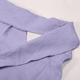 thumbnail image 6 of Avolia Plus Size Women Summer Casual Dress Solid Color Breathable Polyester Everyday Outing Wear Light Purple L, 6 of 8