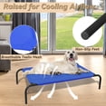 thumbnail image 4 of PHYEX Raised Dog Bed for Large Dogs, Breathable Dog Cot Bed for Summer, 50.5" L x 30.5" W x 7.8" H, Blue, 4 of 7