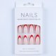 thumbnail image 5 of Set de uñas postizas adhesivas Wisewo rojo French tip almendra, 24 piezas, 5 of 7