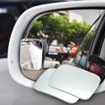 thumbnail image 3 of 2pcs Car Mirror Wide Angle Car Blind Spot Mirrors Glass Adjustable Auxiliary Rearview Mirrors HD Frameless Small Round Mirror 2PCs, 3 of 5