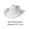 thumbnail image 4 of Cowboy Hat Blinking Wo Denim Hat Cowgirl Hat Western Cowboy Hat Fashion Wo Sparkly Blinking Denim Hat Sun Hat Princess Bridal Cowgirl Hat Western Hat for Carnival Accessories White, 4 of 8