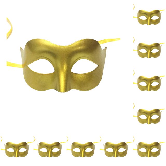 Minnieouse Wraps Retro Delicate Props Prom Masquerade Ladies Gentleman Accesorios Decoración de fiesta Regalos Halloween golden Type1 NO1