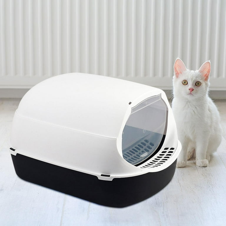 Cat Litter Box with Lid with Door Practical Easy Clean Fully