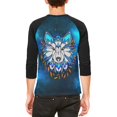 thumbnail image 2 of Totem Wolf is my Spirit Animal Mens Raglan T Shirt White-Black LG, 2 of 2