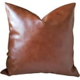 thumbnail image 1 of Vegan Leather Cushion Cover - Perfect Size and Fit (Rusty Caramel), 1 of 8