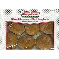Krispy Kreme Glazed Raspberry Filled Doughnuts, 6ct