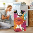 thumbnail image 5 of Yayeee Freestanding Laundry Hamper with Handle Collapsible Large Storage Basket for Clothes, Purple Hand Drawn Floral, 5 of 7
