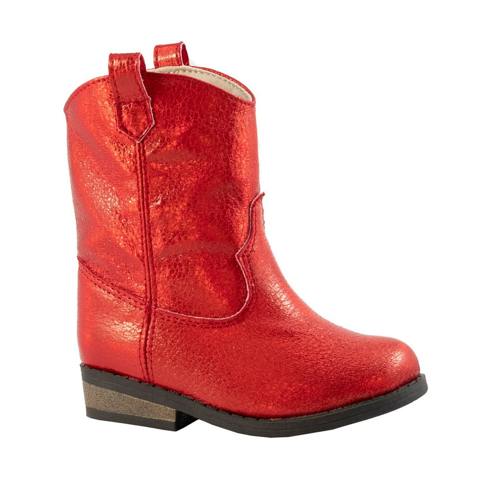 Baby Deer Baby Deer Little Girls Red Crackle Pointed Toe