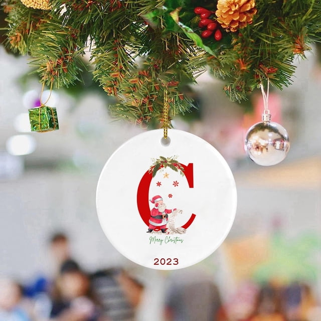 Decoraciones de Halloween, adornos de Halloween, colgante de decoración para árbol de Navidad, decoración navideña personalizada de 26 letras, decoración para árbol de Navidad, regalo de Navidad, ador