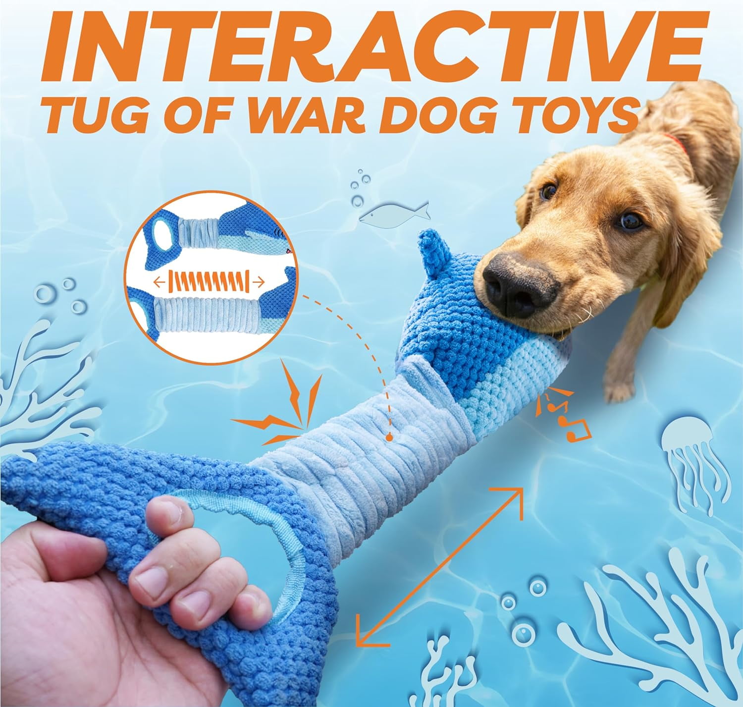 Aerqvix Durable Dog Toys for Small Large Dogs, Dog Chew Toy for Not Aggressive Chewers, Tough Squeaky Interactive Dogs Toys for Puppies Plush Puppy Toys Goose Pet Toy Puppy Chew Toys for Teething