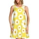 thumbnail image 1 of Fotbe Daisies Flowers Vestido de Verano sin Mangas para Mujer – Vestido Midi Línea A, Estilo Camiseta Floral, Vestido Playero Casual y Fluido, 1 of 7