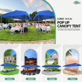 thumbnail image 5 of COBIZI Outdoor Canopy 10x30 Pop Up Canopy Tent Easy up Party Tent Instant Portable Waterproof Shade Tent Canopy for Party Camping with Air Vent,Reflective Strip,Sandbags,Roller Bag,Blue, 5 of 9