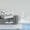 thumbnail image 2 of Organizador remoto de madera retro y figura abstracta de llama de resina para mesa, mesita de noche, sofá, oficina, escultura moderna, regalo, 2 of 8