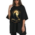 thumbnail image 4 of Plus Size Shirt for Women Black Tops for Women Short Sleeves Shirt for Women Wolf 2 T Shirt Crewneck Shirt for Women XS, 4 of 5