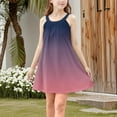 thumbnail image 5 of QTOCIO Toddler Girls Dresses, Baby Girl Summer Clothes, Kids Girls Cute Gradient Sleeveless Camisole Dress A Line Suspenders Wrinkle Dress, Purple, 9 Years, 5 of 8