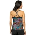 thumbnail image 2 of Free Country Women's Macrame Back Tankini Top Black Fresco M, 2 of 3