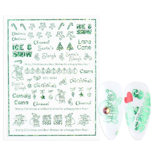 Christmas Nail Sticker DIY Fashion Snowflake Nail Decal Adhesive Nail Decal