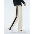 thumbnail image 3 of 2024 New Spring Men's Sweatpants Korean Fashion Drawstring Striped Track Pants Male Cotton Casual Loose Straight Trousers, 3 of 6