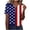 S1-Sky Blue, variant on successthop 4th of July Clothes Women Flags Loose Plus Size V Neck T Shirt Button Festival Shirts Short Sleeve Tops Blue