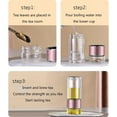 thumbnail image 5 of Tea Infuser, Glass Tea Infuser Bottle, 3 in 1 Smart Tea Maker for Loose Leaf Tea Steeper, 2025 New Glass Tea Infuser Bottle, Portable Tea Water Separation Tea Cup, 5 of 10