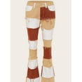 thumbnail image 4 of LovelyWholesale Low Waist Patchwork Raw Edge Women's Jeans, 4 of 6