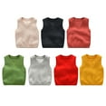 thumbnail image 4 of URMAGIC Toddler Boy Girl Winter Warm Sweater Kids Solid Color Sleeveless V-Neck Knitted Vest Comfort Sports Shirt, 4 of 5