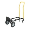thumbnail image 3 of Folding Garden Carts Hand Truck Dual Purpose 2 Wheel Dolly Cart and 4 Wheel Push Cart with Swivel Wheels 330 Lbs Capacity Heavy Duty Platform Cart for Moving/Warehouse/Garden/Grocery,Outdoor Garden C, 3 of 9