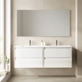 thumbnail image 3 of Ws Bath Collections Ambra 160 RB Ambra 66" Wall Mounted Double Basin Vanity Set - Blue, 3 of 7