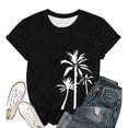 thumbnail image 4 of Coconut Tree Graphic Tees for Women 2026 Summer Casual Short Sleeve Crewneck Tropical Beach Vacation T Shirts, 4 of 4