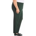 thumbnail image 5 of Hilary Radley Women's Ponte Pull-On Mid Rise Slim Leg Pants (Green/Large), 5 of 5
