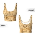 thumbnail image 5 of PAYOHTO Women's Sports Vest Vintage Globe Compass World Map Quick-drying Breathable Lightweight Elastic Exercise Daily Wear Summer Gift, 5 of 10