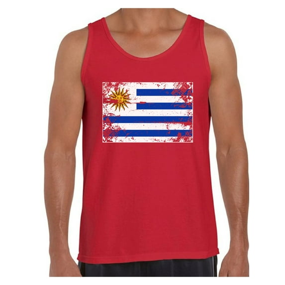 Awkward Styles Uruguay Flag Tank Top for Men Uruguayan Tanks Uruguayan Men Gifts from Uruguay Flag of Uruguay Uruguay Muscle Shirt Uruguayan Tshirt for Men Uruguayan Flag Gift Uruguay Tank Top