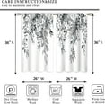 thumbnail image 3 of Grey Eucalyptus Botanical Leaves Small Short Kitchen Curtains Farmhouse Flower Window Curtains Valance and Tier Set 3 Piece 36 Inch Tier Treatment Curtain Boho Cafe Curtains for Bathroom, 3 of 6