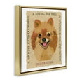 thumbnail image 4 of Stupell Industries Fun Pomeranian Pet Phrases Animals Painting Gold Floater Framed Canvas Art Print Wall Art, 18 x 18, 4 of 10